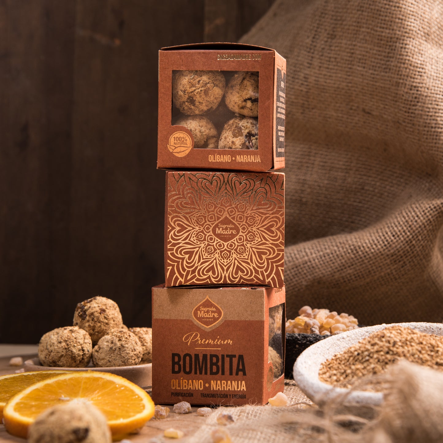 Bombitas premium Olibano y Naranja (8 unidades)