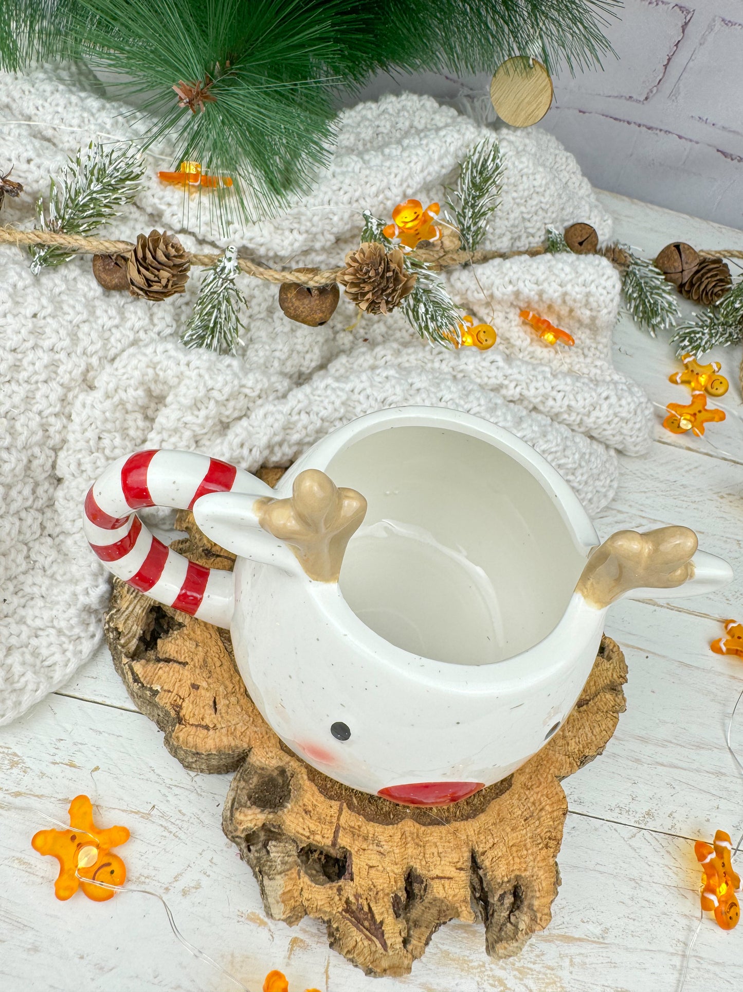Taza Reno + calcetines navideños.
