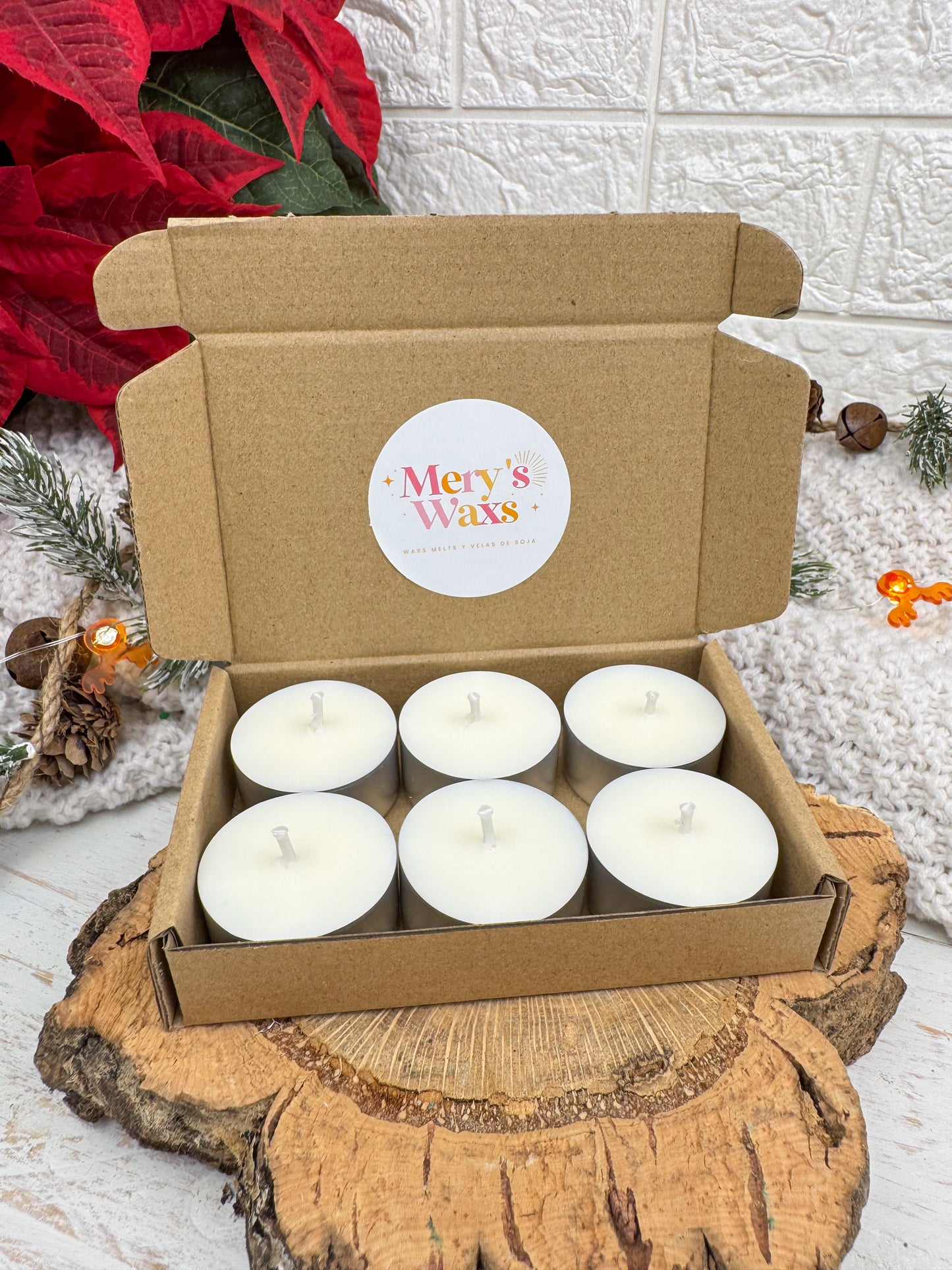 Velas de té. Edición Navidad