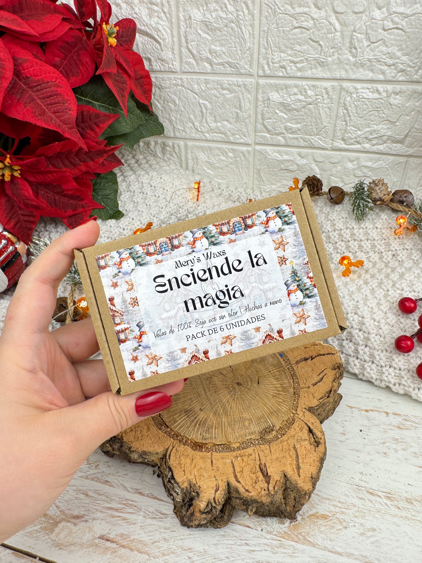 Velas de té. Edición Navidad