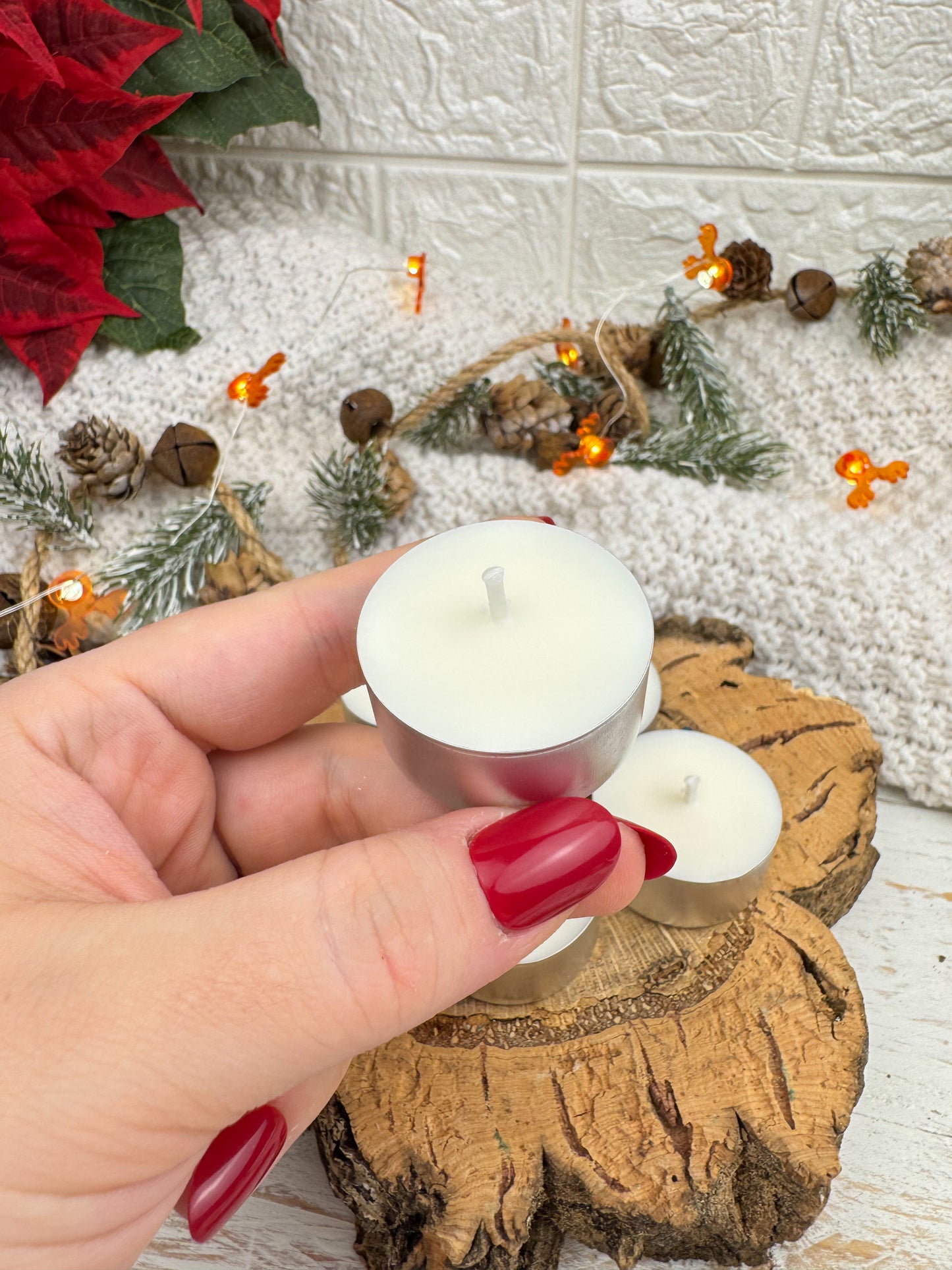 Velas de té. Edición Navidad